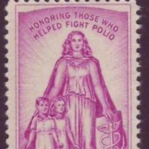 #1087 MARCH OF DIMES 3 CENTS SET OF 3  VF NEVER HINGED!
